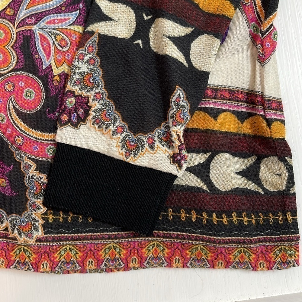 ETRO colourful paisley summer sweater size 38 Small NEW - Picture 3 of 5